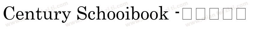 Century Schooibook 字体转换